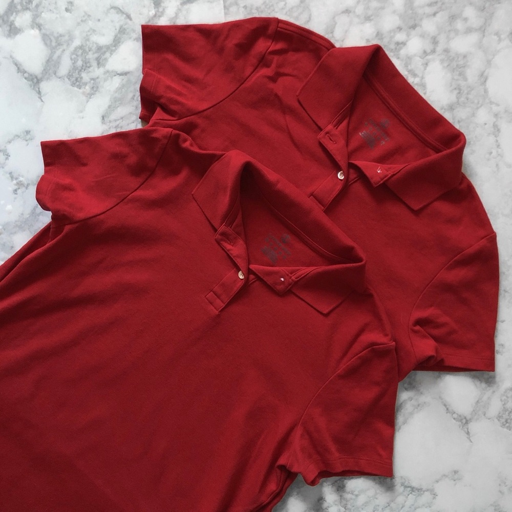 Lands’ End Red Polo School Uniform Shirts